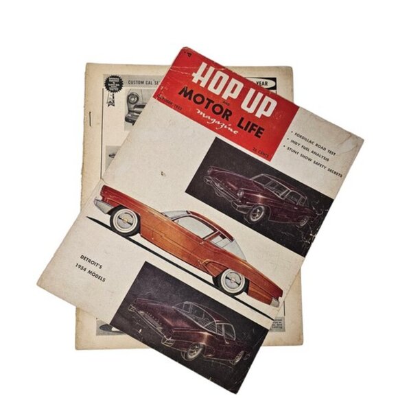 50s October 1953 Hop Up and Motor Life Magazine back issue - Picture 3 of 4